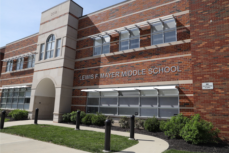 Exterior of Lewis F. Mayer Middle School