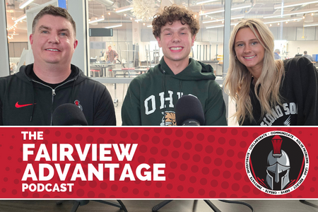 Fairview Advantage Podcast artwork with Mr. Adams, Ben S. and Lacey M.